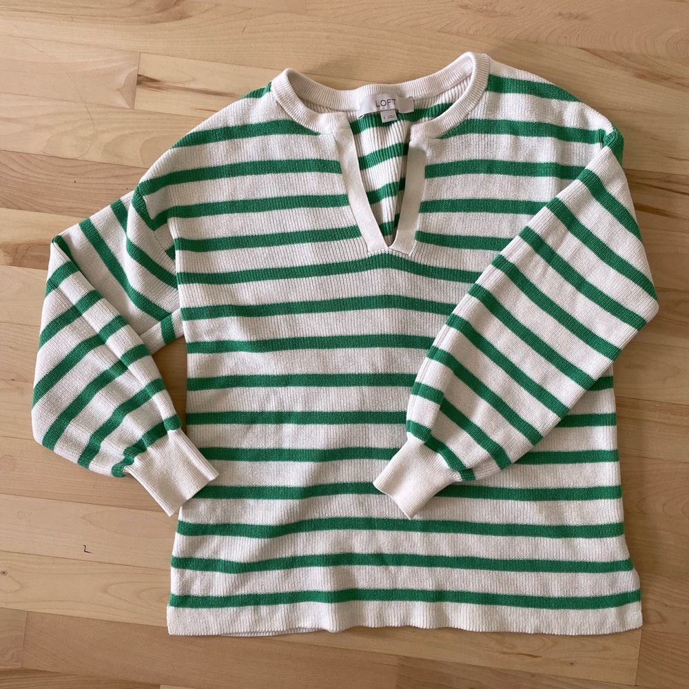 LOFT knitted 100% cotton sweater - v neck
